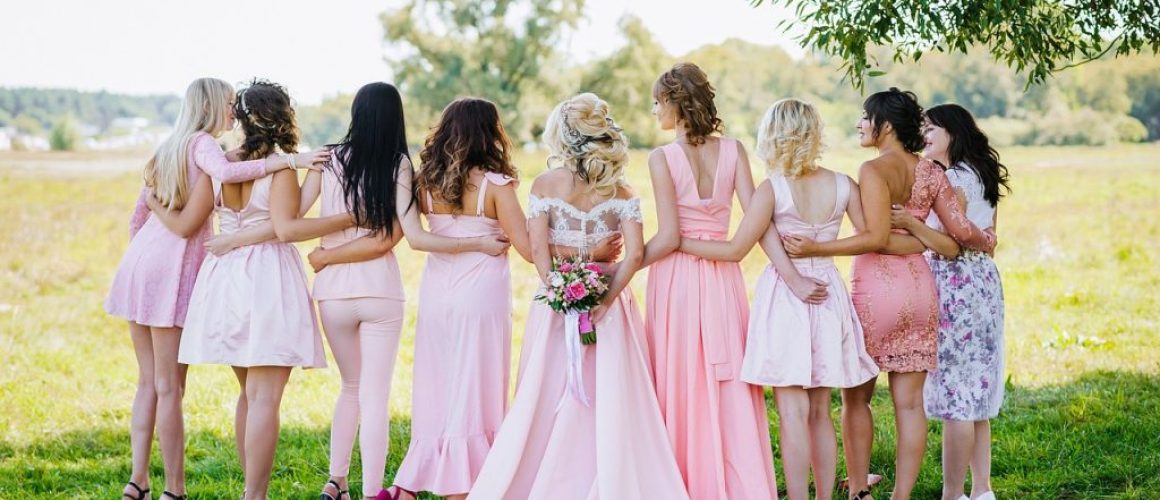 woman bridal party lineup wedding 4081760